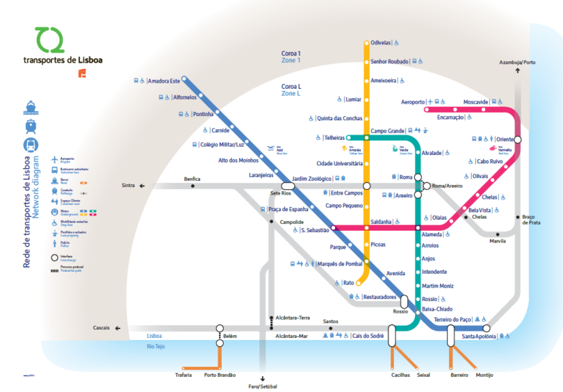 Lisbon Metro Map - Lisbon City Guide